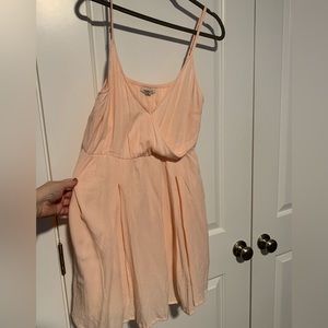 Juniors ONEIL XL Peach linen lined spaghetti strap mini dress NWOT never worn